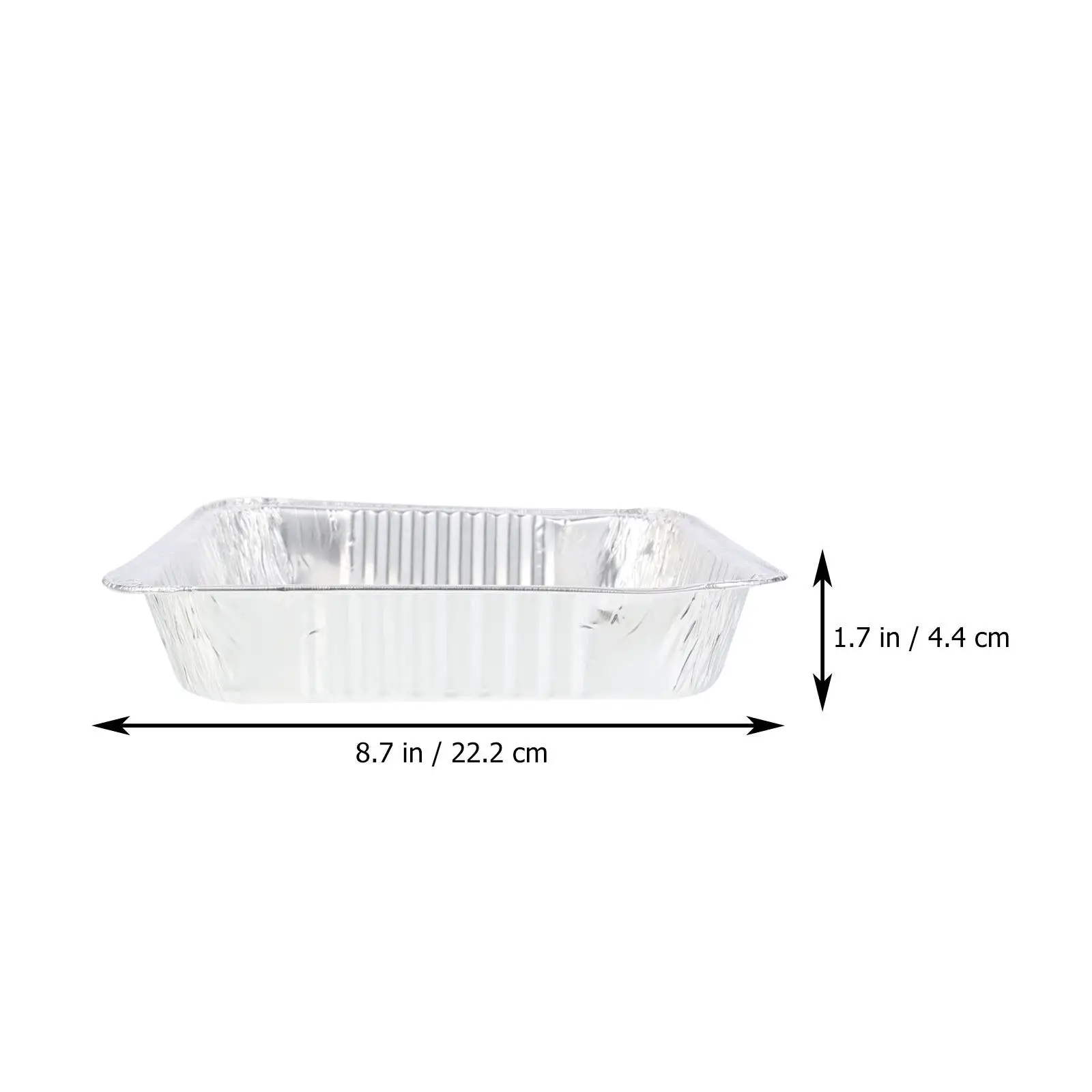 10Pcs Boxes Multi-Function Foil Pans Household Food Containers Barbecue Camping Bakery Food Supply Foil Pans