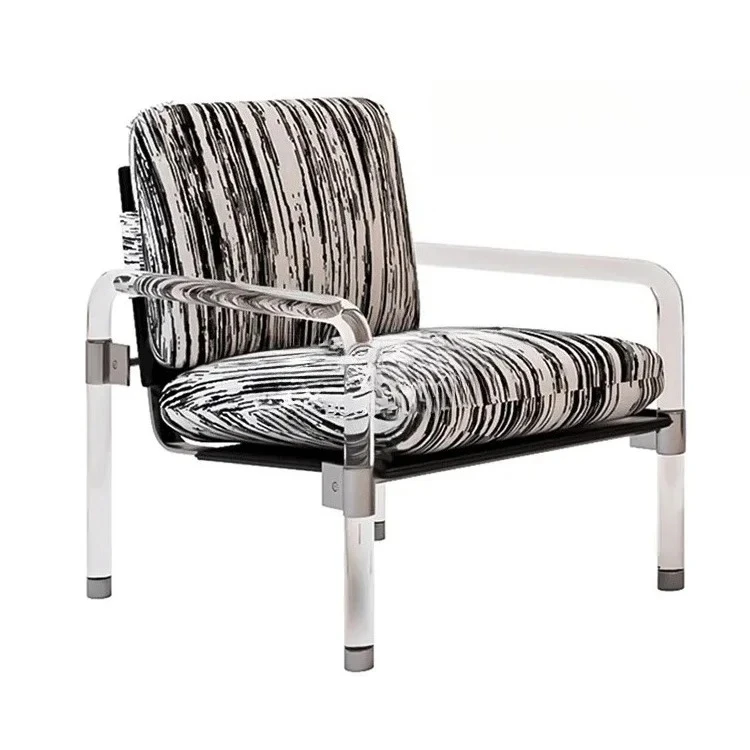 A Modern Simple Home Living Room Fabric Sofa Chair Single Backrest Bedroom Casual