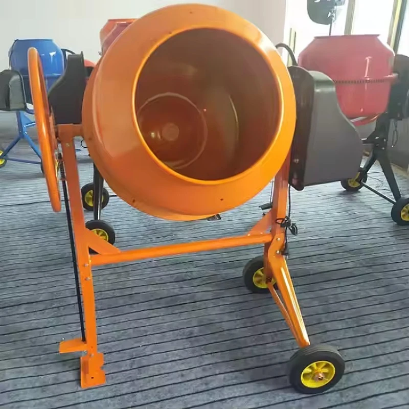 Small electric mobile concrete mixer two-wheel concrete mixer portable cement