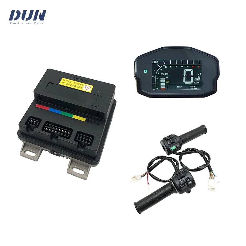 EM30S 35A 350W-1KW Smart BLDC Sine Wave Controller with DKD Display and T08 Throttle For Mid-drive Wheel Hub Motor