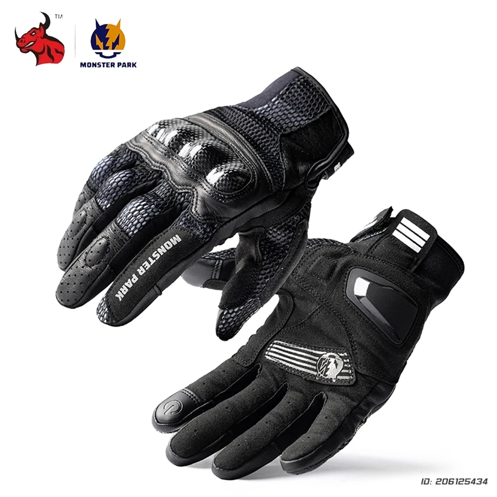 

Motorcycle Riding Gloves Touch Screen Motorbike Glove Anti-skid Racing Anti-drop Moto Bike Gloves Breathable Knuckle Protection
