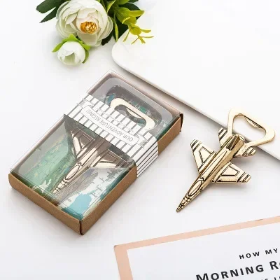 

50pcs/lot Silver Air Plane Airplane Shape Wine Beer Bottle Opener Metal Openers For Wedding Party Gift Favors