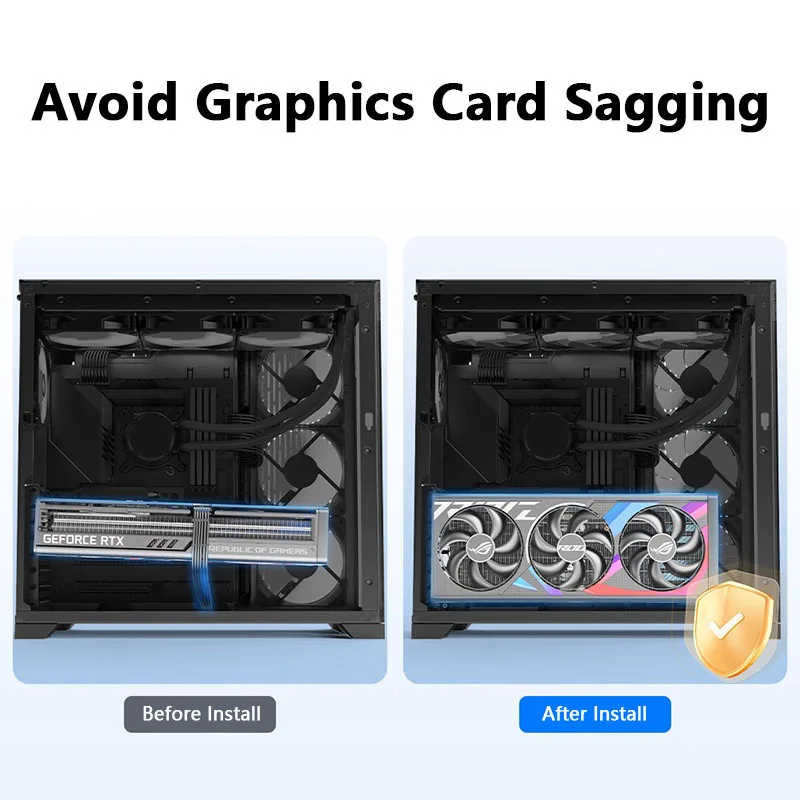 2/3 Slot VGA Grafische Kaart Universele Verticale GPU Houder Riser Verticale GPU Beugel Externe eGPU Dock Station Voor Desktop