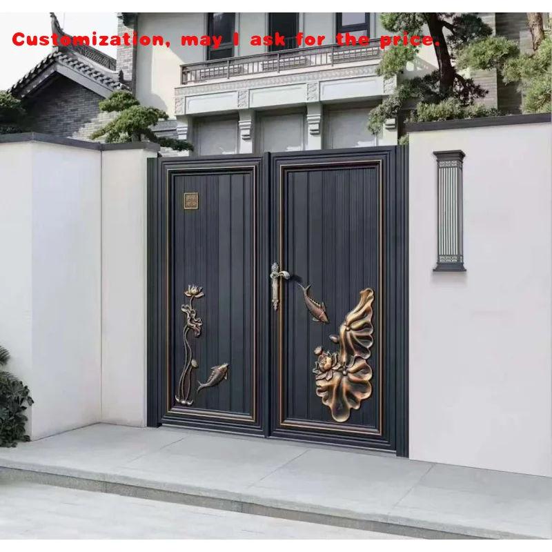 

на заказ. Современный минималистичный алюминиевый раздвижной защитный дверной ограждение, решетка и управление, легкий раздвижной дизайн