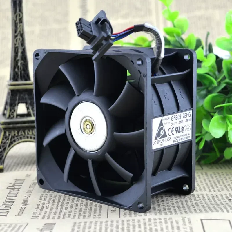 Dual Motor Double Blade Car Booster Radiator Fan for Delta 9050 GFB0912EHG 12V 2.10A