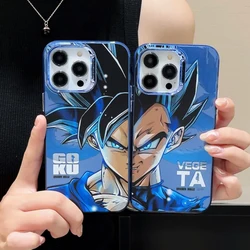 Cute Anime Dragons Balls Goku Anti-kncok Phone Case For iPhone 17 16 15 14 13 12 11 Pro Max Electroplate Matte Shockproof Cover
