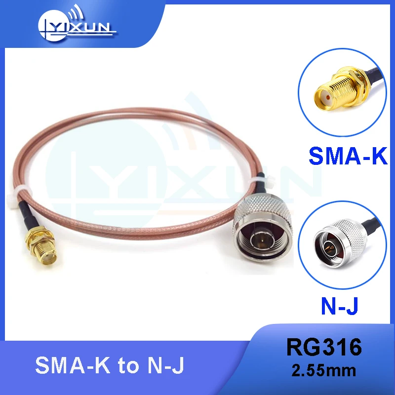 SMA Female to N male Cable Bulkhead WiFi jumper pigtail cable RG316 RF Coax Extension Pigtail for 4G LTE Cellular Amplifier