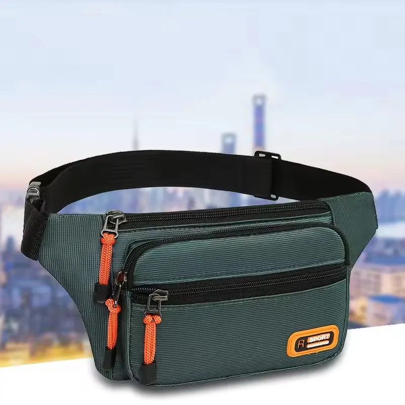 Waterproof Men Waist Bag Fanny Pack Fashion Running Chest Bag Unisex Sling Crossbody Bag Casual Hip Belt Bag Men Waist Packs