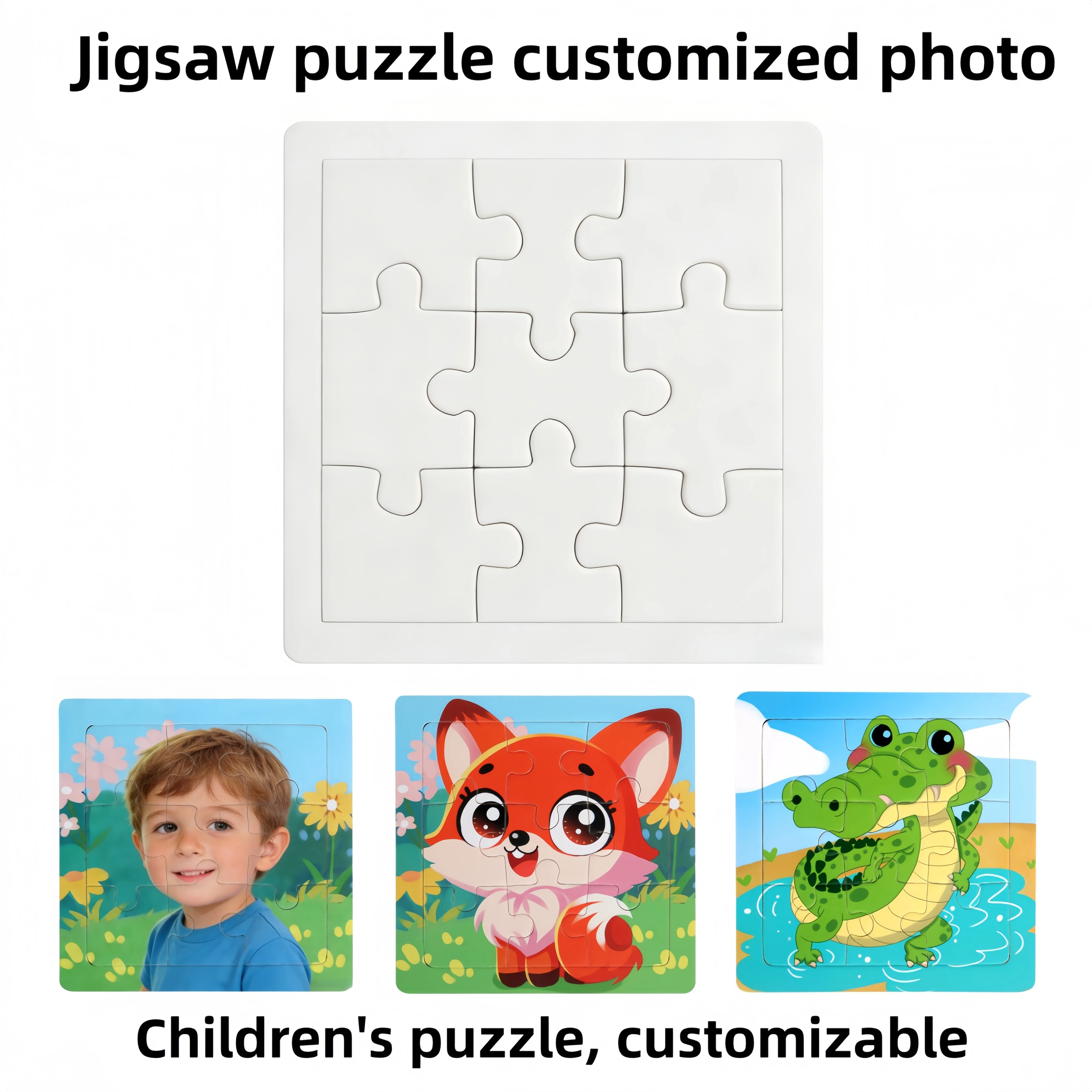 24ピースのカスタム木製パズル、パーソナライズされた木製パズル、早期教育学習玩具、子供へのプレゼントに最適