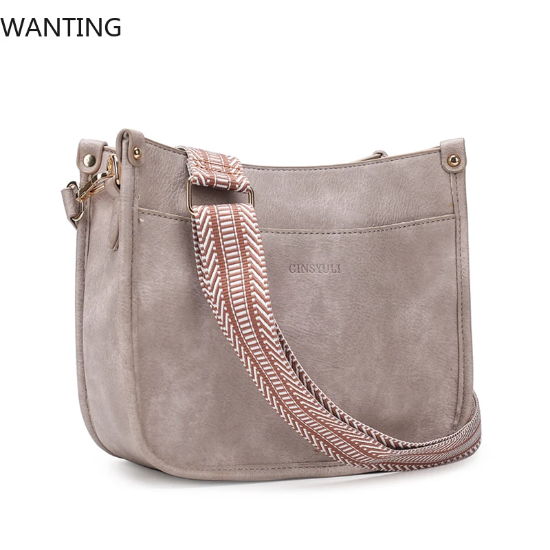 

2025 New Women's Shoulder Bag PU Leather Casual Female Crossbody Bags Vintage Style Luxury Women Handbag 3353