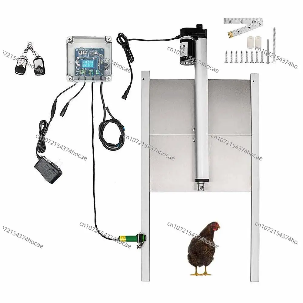 Automatic Electric Timing Poultry House Door Opener Multivoltage Pet Chicken Coop Door Opening Device for Animal Care