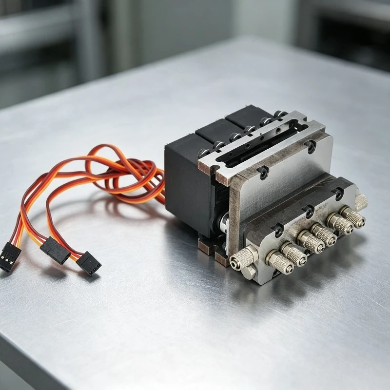 For LESU JDM EC360 RC Excavator 3CH Hydraulic Steel Valve Block with Servo 1/12 Scale Parts