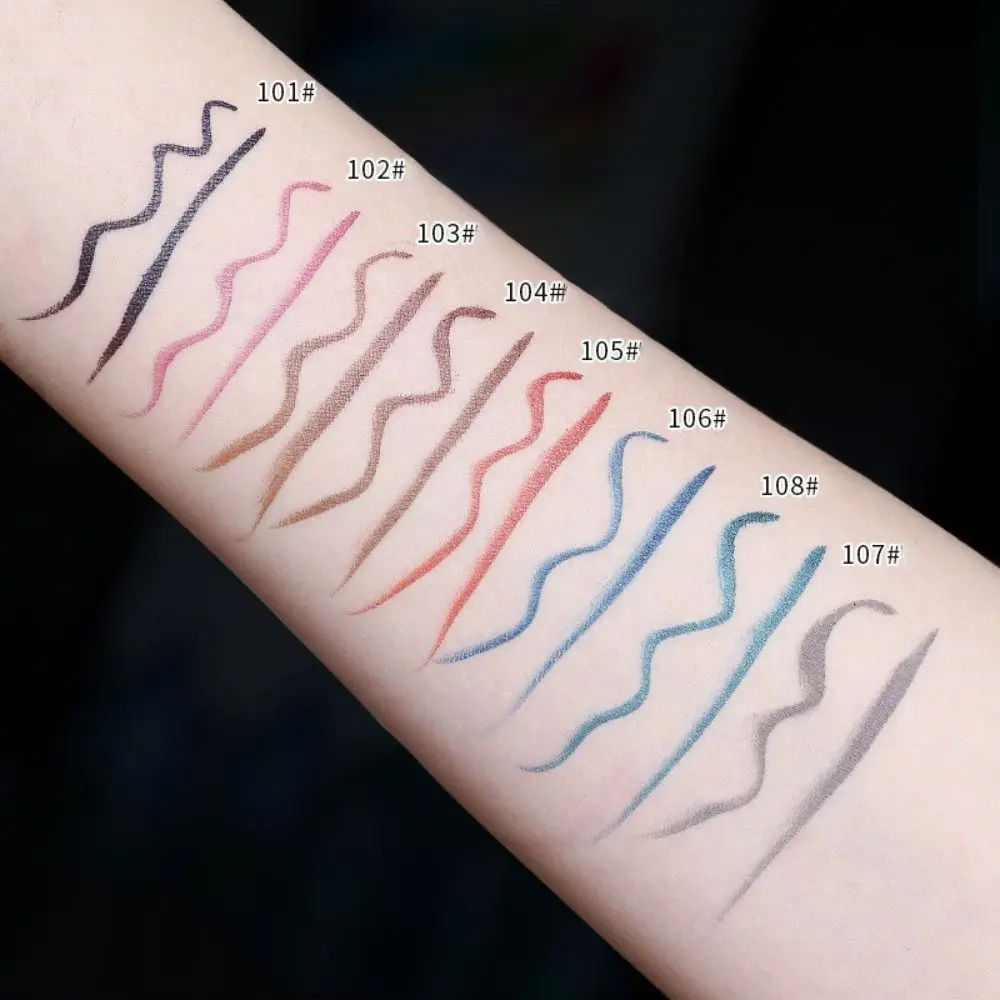 Nuevo Delineador de ojos de secado rápido resistente al agua, lápiz delineador de ojos que no florece, delineador de ojos negro Natural de larga duración para mujer