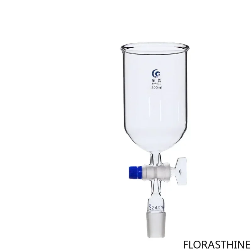 1Pcs Clear 50ml to 1000ml Glass Cylindrical Feed Funnel with Piston Glass 19#24# Frosted Standard Joint for Lab Teaching Tools