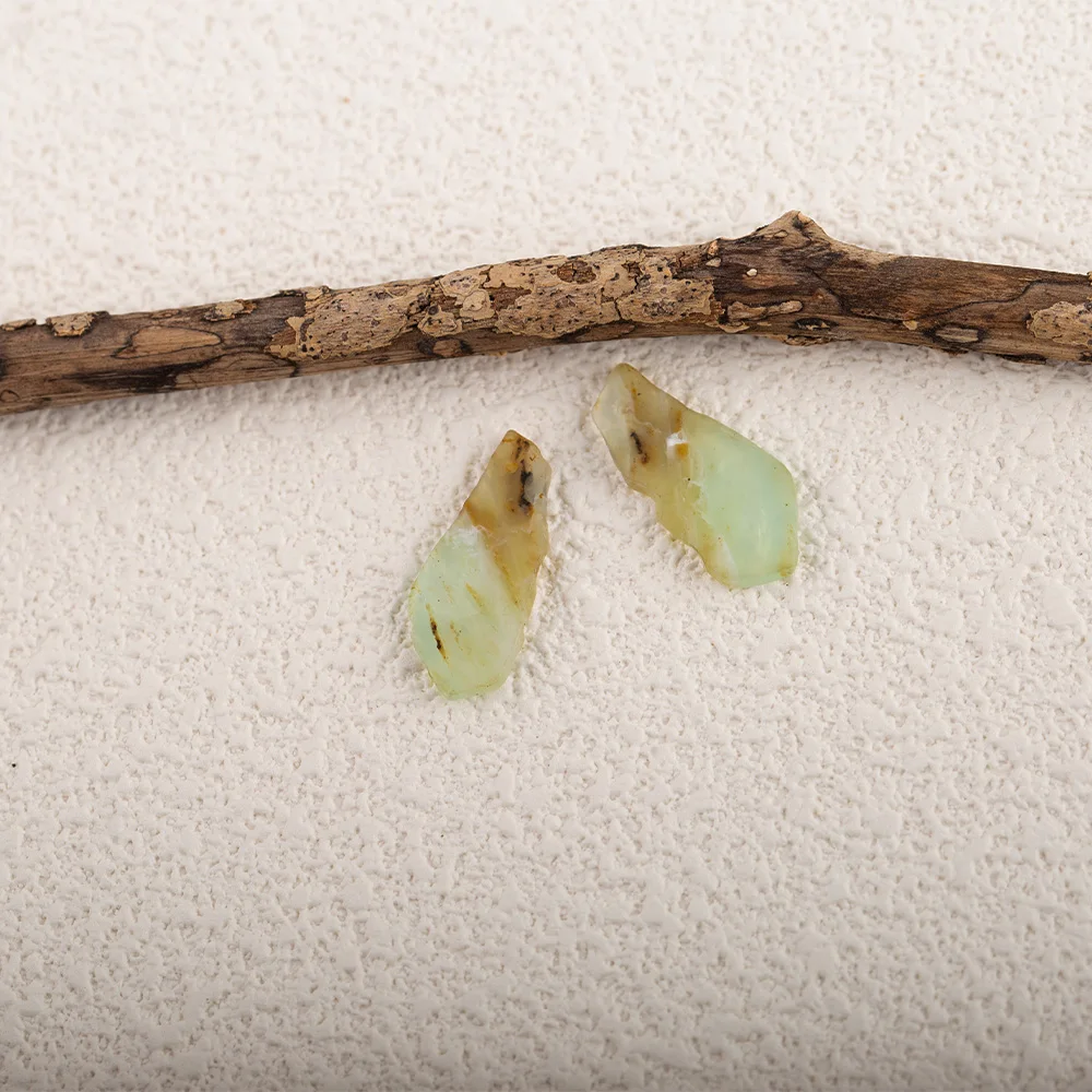 Natural Stone Blue Opal Nugget Earring Beads,Fashion Jewelry DIY Gemstone Earrings Accessories For Women 21x9x1mm 2g