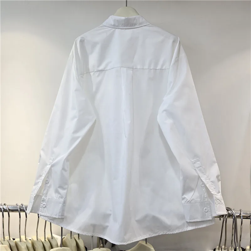 WTHT Nieuwe Mode vrouwen Gesplitst 3D Bows Ontwerp Casual Shirt 2025, Herfst Trendy Revers Lange Mouwen Blouse Vrouwelijke 1LS2588