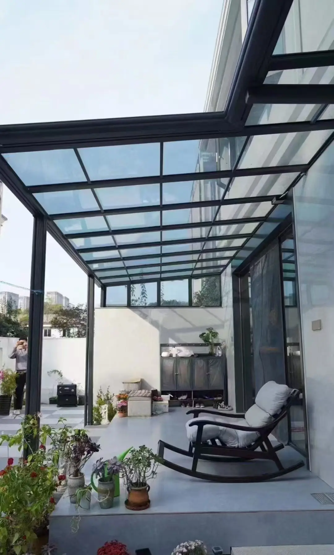 Waterproof UV-Resistant Polycarbonate Window Door Awning Aluminum Canopy for Outdoor Balcony Entrance Wall Mount Protection