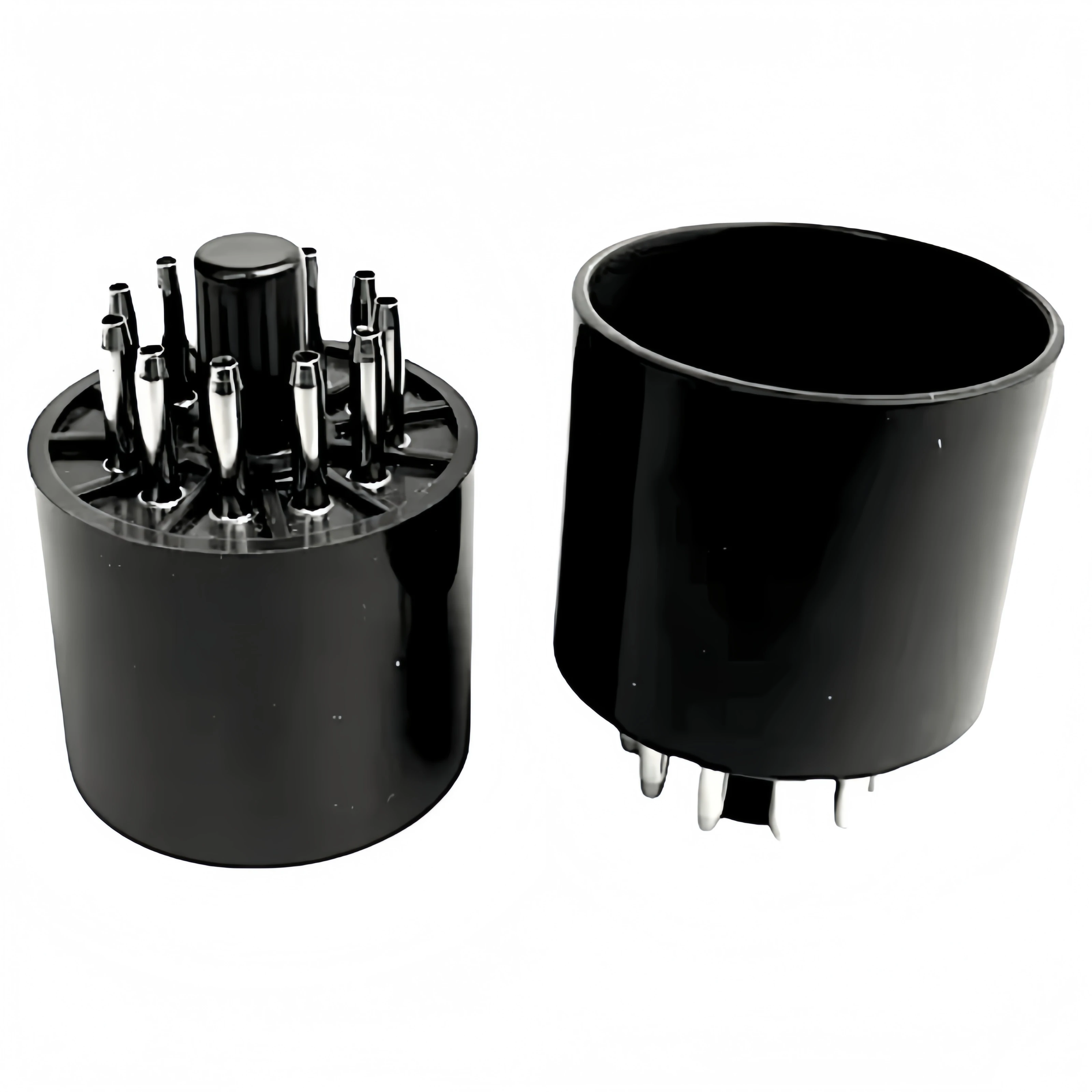 Ampmart-enchufe de tubo de vacío negro S11AES, enchufes de tubo electrónico de 11 pines, Base de tubo de baquelita verde, 1 Uds., negro