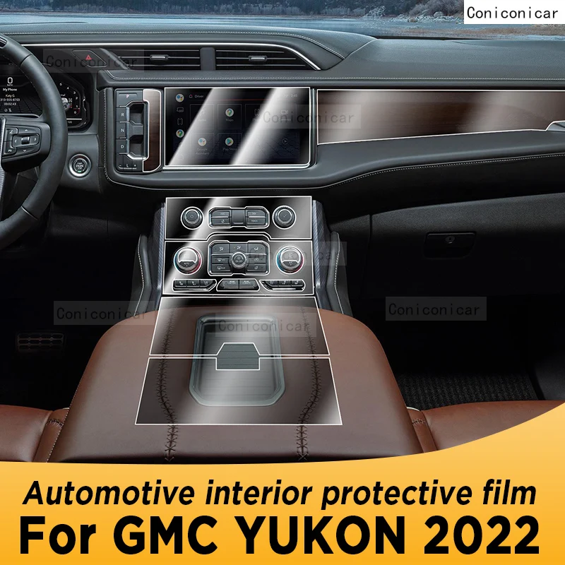 

For GMC YUKON 2022 Gearbox Panel Navigation Automotive Interior Screen TPU Protective Film Cover Anti-Scratch Accessories