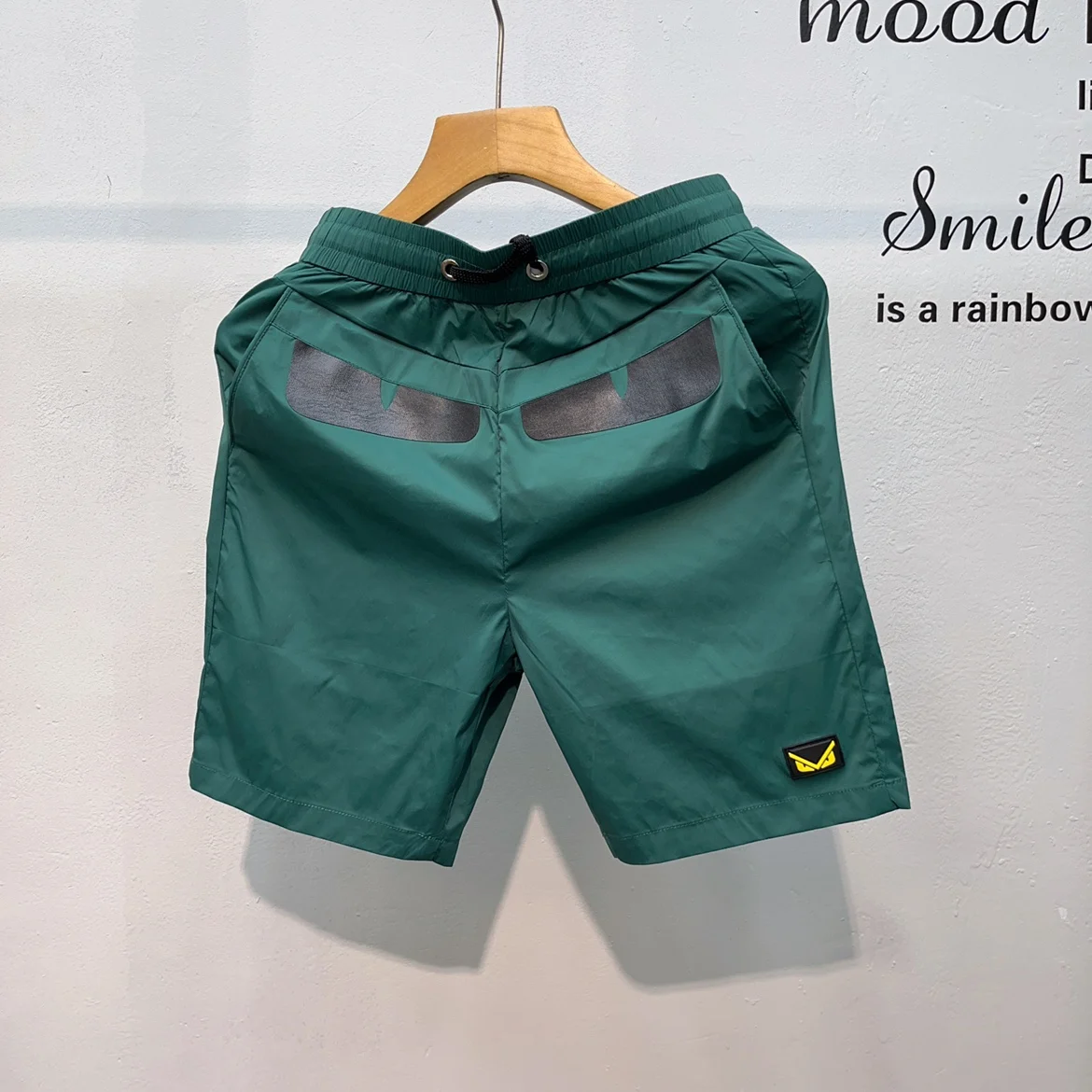 

Мужские летние повседневные шорты с эластичным поясом, свободные, быстросохнущие, спортивные, пляжные, модные, удлиненные (до колена), черные