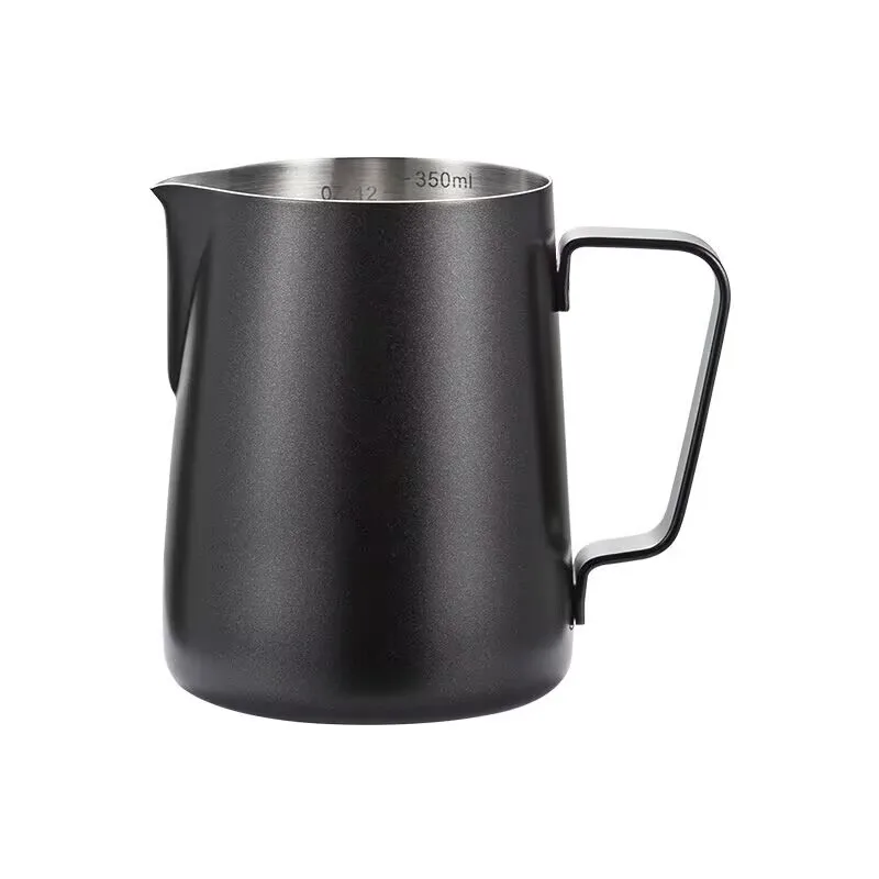 Binco Style Latte Art Pitcher Pointed Spout Stainless Steel Milk Jug Professional Frothing Cup Barista Tools Home Cafe Milk Foam