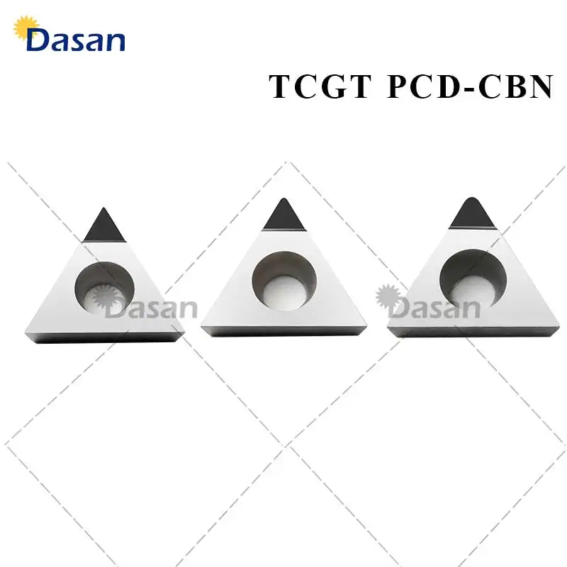 2 шт. TCGT16T308 CBN резец сверхтвердый PCD вставки TCGT 16T304 02 высокая твердость токарный станок Diamond вставлять внутренние токарные инструменты Aluminumm М...