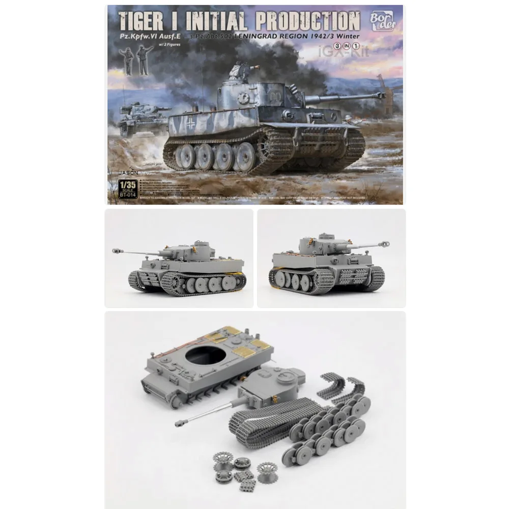 

Набор для сборки пластиковой модели Border BT014, масштаб 1/35, Тигр I раннего образца, 502-й танковый отряд ПЗАБТ, Ленинградская область, 1942/43 гг.