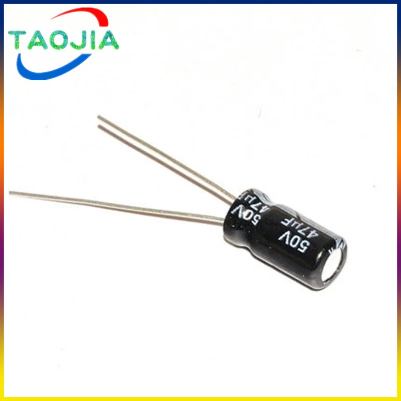 50pcs 47uF 50V 47MFD 50Volt 6*7mm Aluminum Electrolytic Capacitor Radial 47mf50v 47uf50v 50v47mf 50v47uf