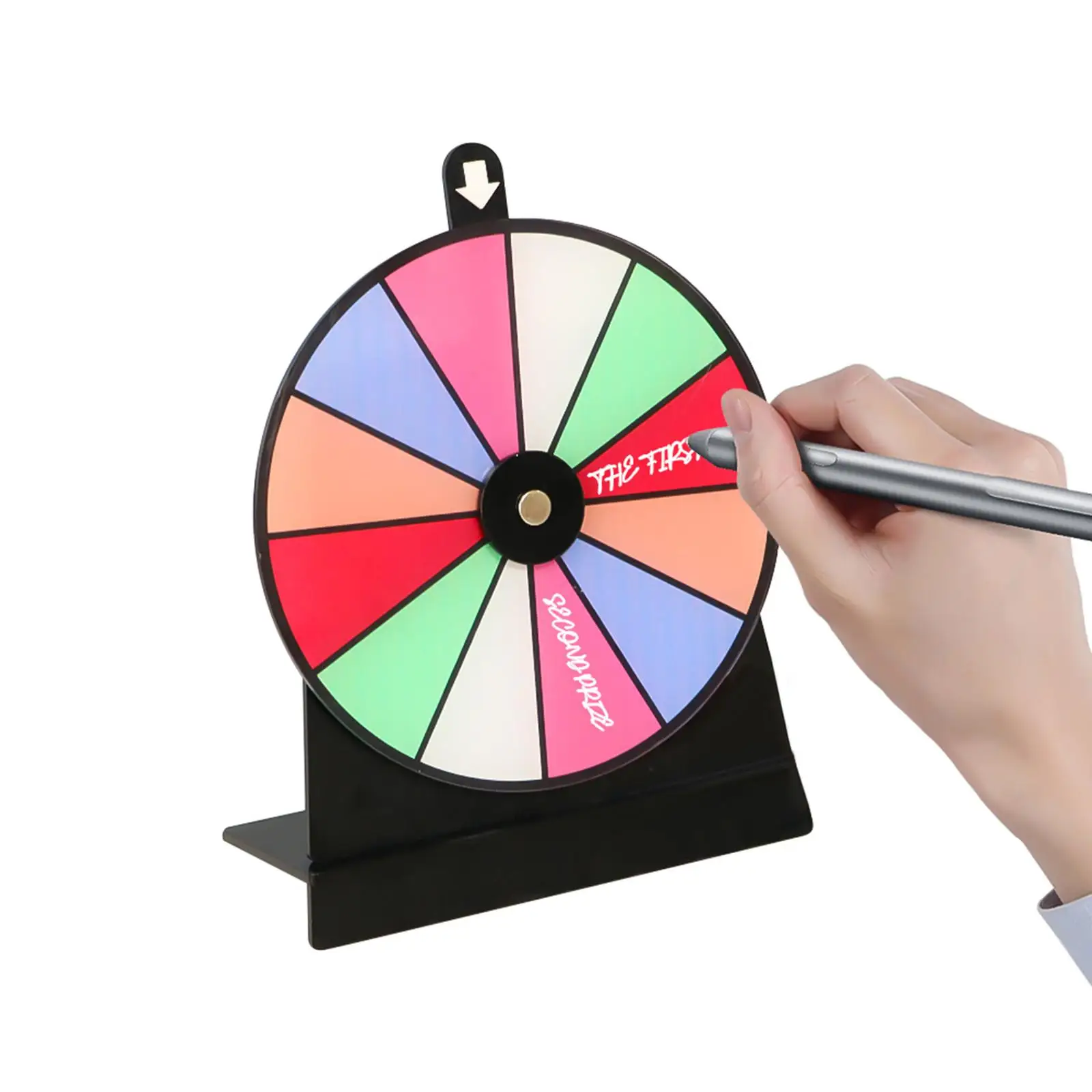 Colored Prize Wheel Party Supplies Erasable Editable Heavy Duty Fortune Wheel for Carnival Trade Show Restaurant Classroom Pub