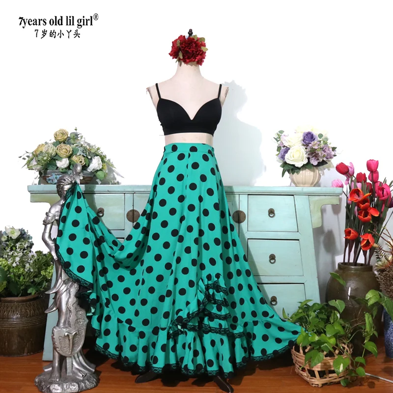 Kostium Flamenco Hiszpański Spódnica Kostiumowa Damska Dziewczęca Cygańska na Festiwal Balowy Występ Taneczny MM05