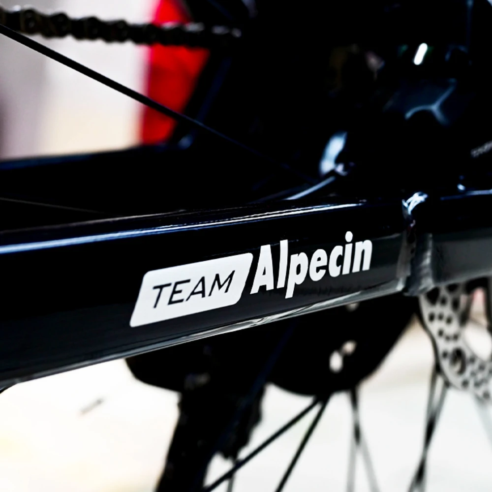 Alpecin Team Road Bicycle Frame Stickers Top Tube Waterproof Funny Fashion DIY Decoration Accessories Bike Durable Vinyl Decals