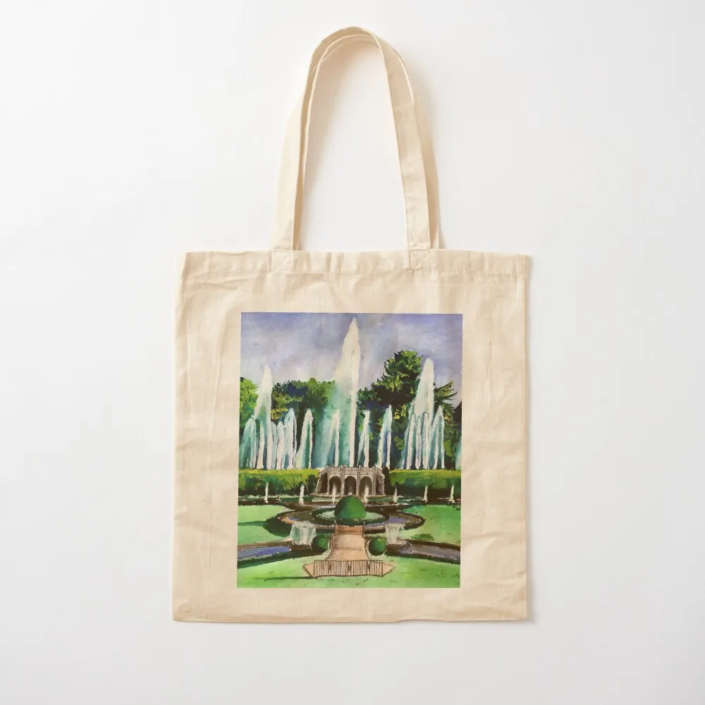 Longwood Main Fountain Garden Tote Bag eco pack Canvas bag for women shopper bags for women