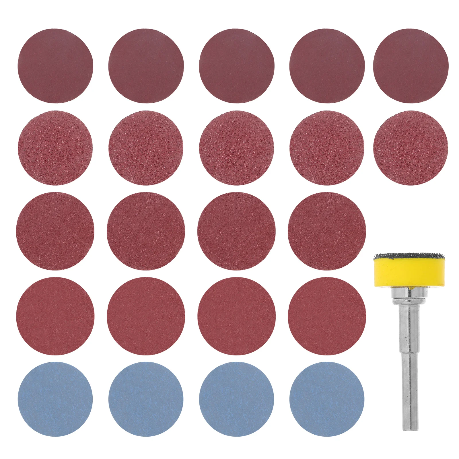 

100 шт. набор флокированных шлифовальных дисков, самоклеящаяся круглая наждачная бумага с несколькими зернистостью для вращающегося инструмента, полировка дерева, металла, пластика и