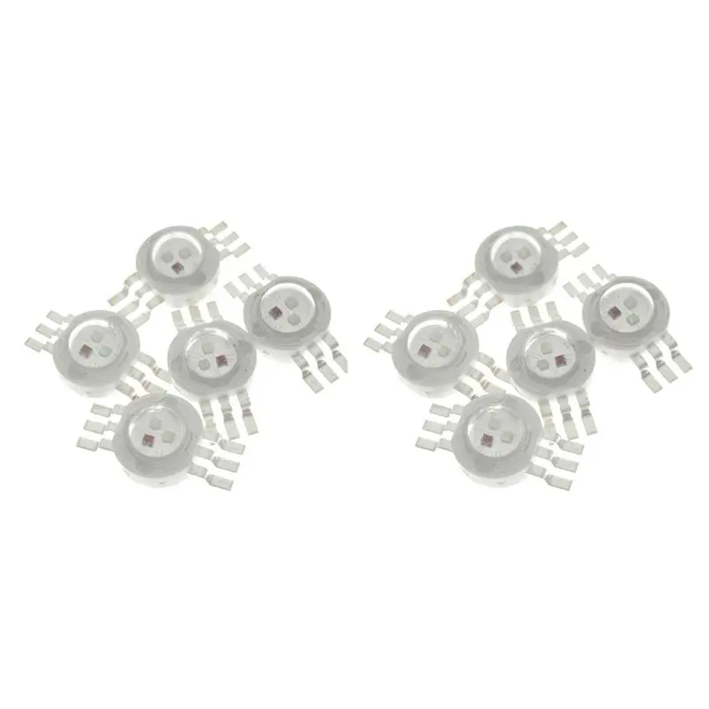 100Pcs 3X3W High Power RGB Red Green Blue LED Light Lamp Energy Saving Lamp Beads Bulbs 6PIN 45MIL 3W High Power Chip