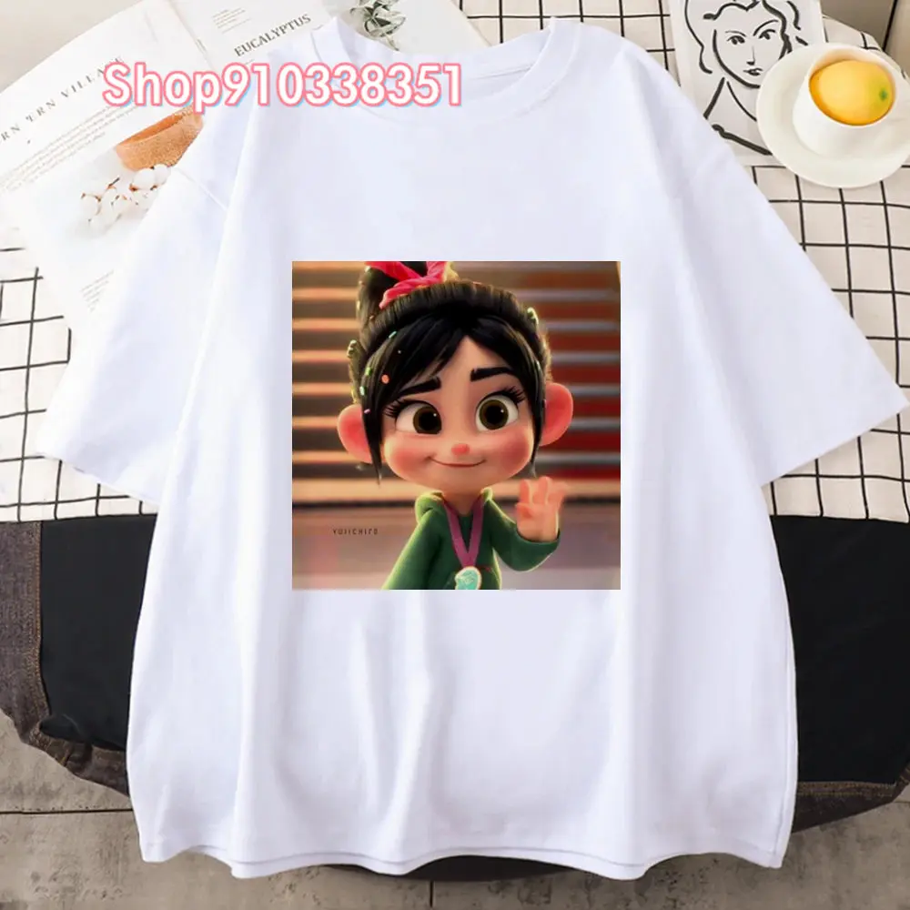 Woman T-Shirts Wreck-It Ralph Graphic T Shirts Harajuku T Shirt Female Top Princess Ulzzang Fashion Cute Funny Cartoon 90s