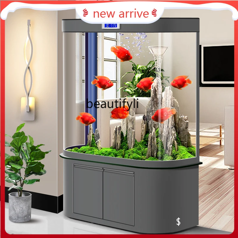 

New automatic circulation filter household air ecological bottom filter glass fish tank aquariumH