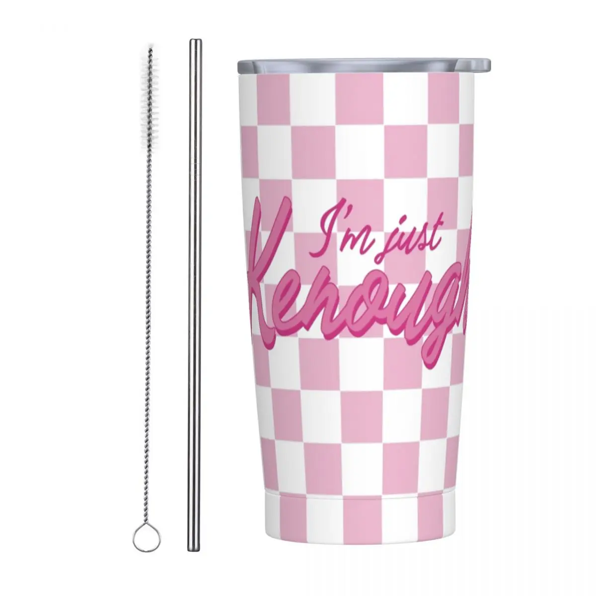 

2023 Новая пленка I Am kдостаточная 20 унций кружка из нержавеющей стали с двойными стенками вакуумная Изолированная кружка для путешествий Kenergy с соломинкой для холодной и горячей