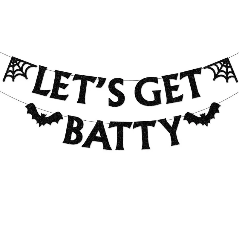 3pcs Spooky Bat Banner Spider Streamer Hanging Pendant Halloween Indoor Outdoor Wall Ceiling Scene Shooting Decor Supply view 6