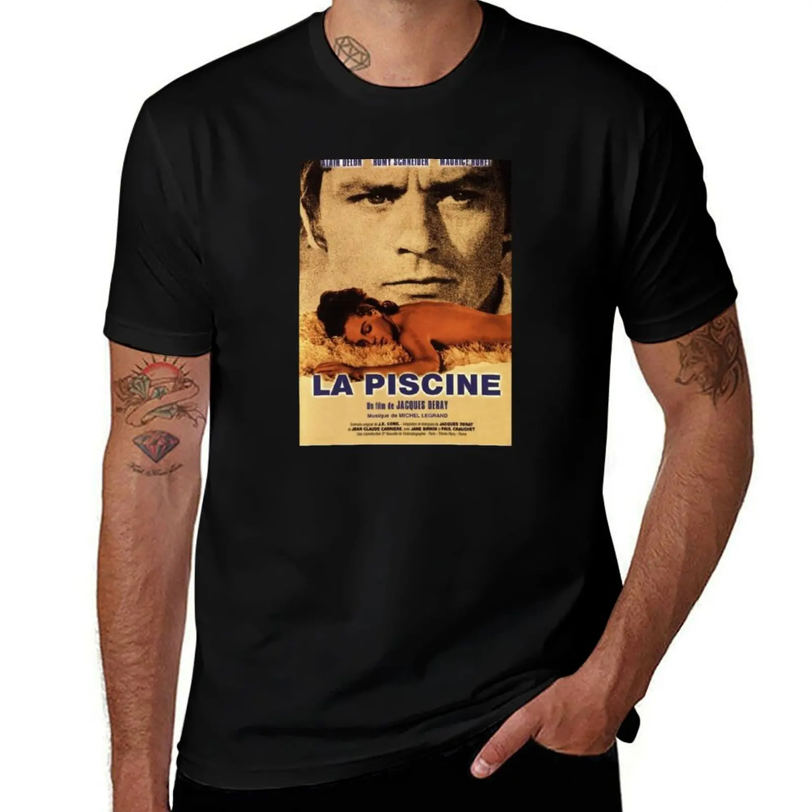 La Piscine (1969) movie poster T-Shirt Sweat Resistant Workout Tee Shirt T-Shirt