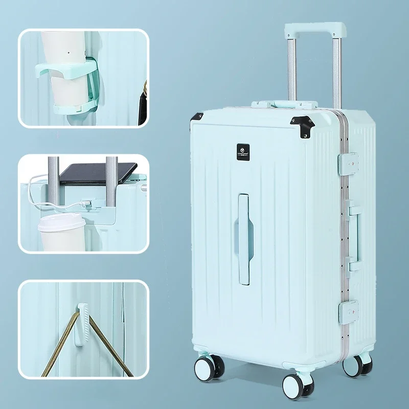 

Suitcase Rolling Luggage Female Trolley Box New Silent Universal Wheel Aluminum Frame PC Travel Code Box 20 inches 24 28 inch