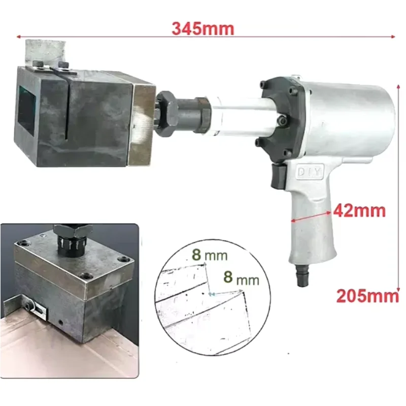 TY17N08CH Notcher pneumatic-hydraulic 8.0 mm * 8.0 mm SQUARE KNOCKOUT NOTCH Cutter 90 degree angle clean, edge cuts without