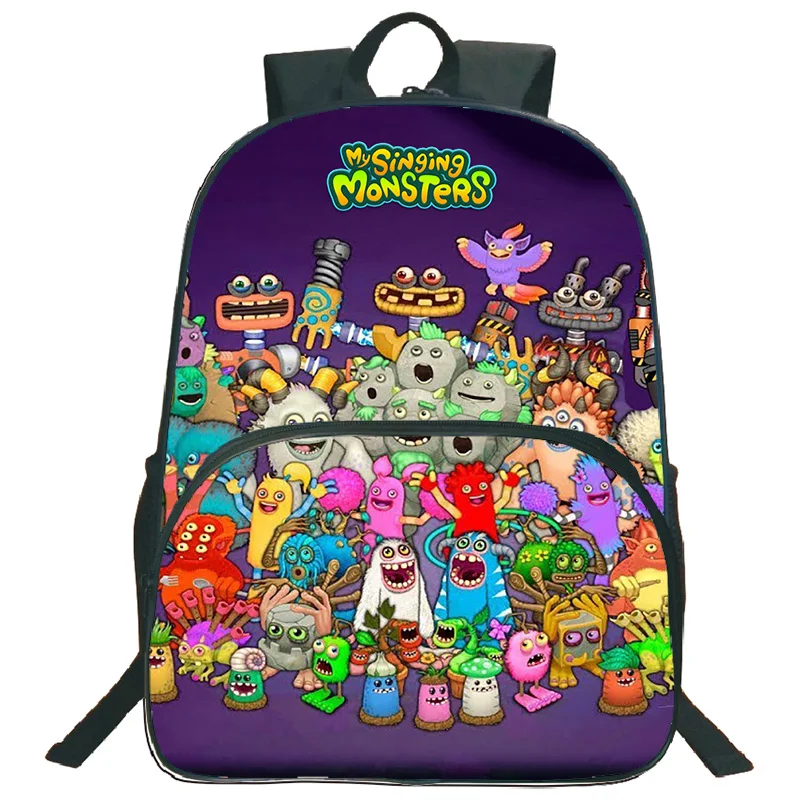 

16 Inch My Singing Monsters Print School Backpack Cartoon School Bags for Boys Girls Light Weight Children Backpack Laptop Bag