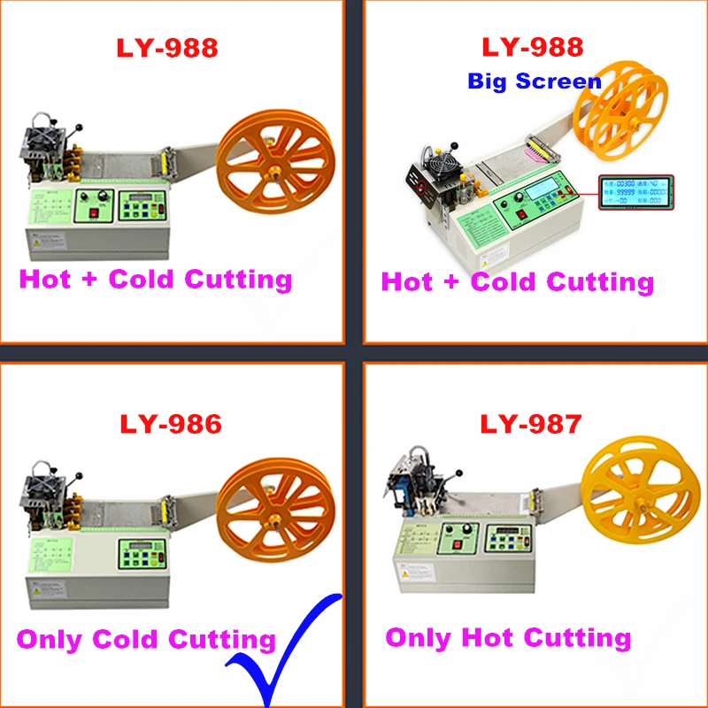 

Автоматическая машина для резки горячей и холодной ленты, резак для ткани, максимальная ширина 9,5 см, ЖК-экран, трубка, молния, термоусадочный резак, 220 В/110 В
