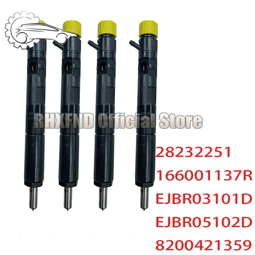 4PCS Diesel Common Rail Injector EJBR03101D 28232251 EJBR05101D for Delphi Renault Nissan Dacia Suzuki 1.5 DCI K9K