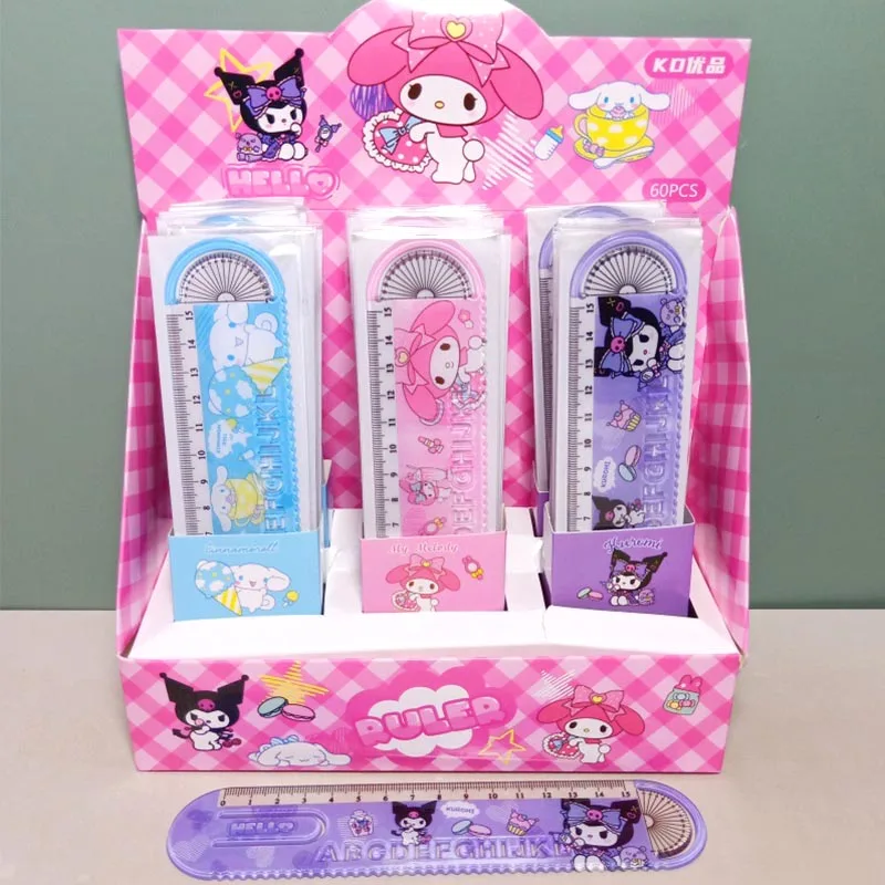 30pcs/lot Sanrio Kitty Ruler Creative Multifunctional Bookmark Drawing Painting Tool Promotional Stationery Gift School Supply