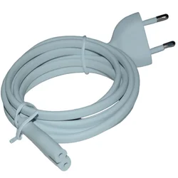 Used White EU European 2 pin AC power cable for apple TV power cord  power supply cable for PS4,PS3 printers,mac mini etc.