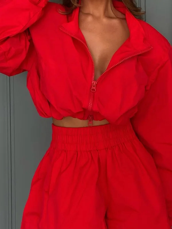 Faionable Long Sve Top And orts Set Women's Casual Wear Two-Piece Suit Autumn 2025 European Sle Summer Adult Clothing