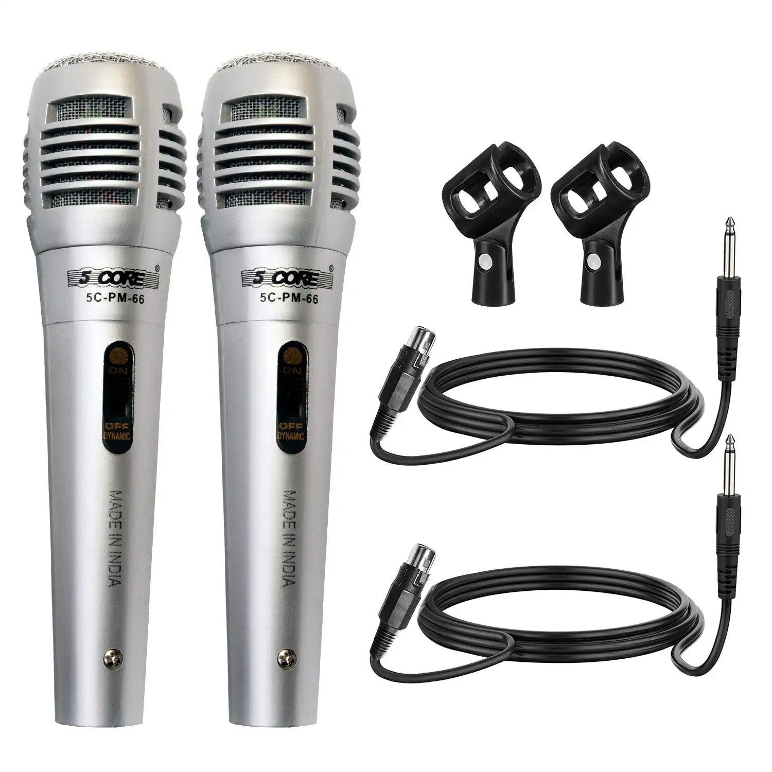 

5 Core XLR Microphone Dynamic Mic Karaoke Singing Studio Mics Handheld Microfono PM-66K 1 Pair