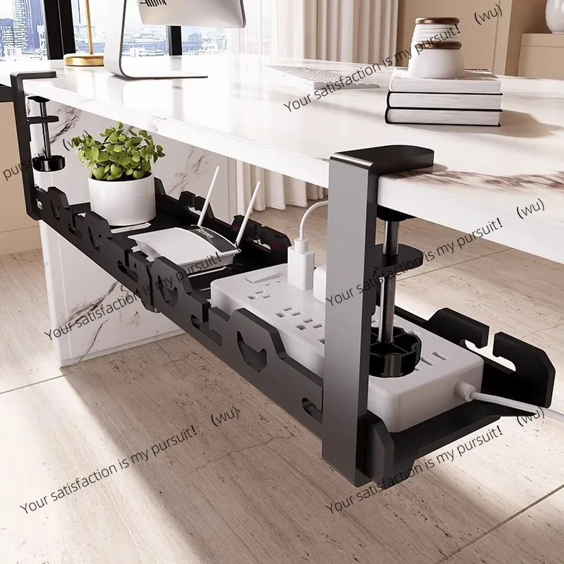 

Bench retractable storage rack, metal cable management tray, home desk cable organizer, storage accessories without drilling