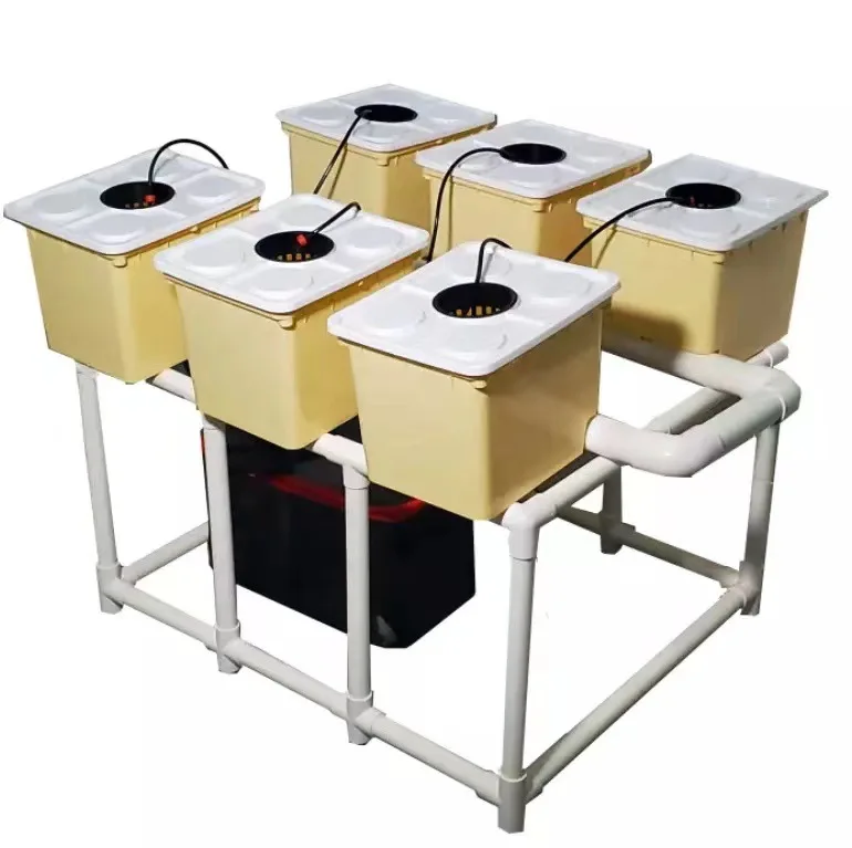 6-Barrel Dutch Barrel Water-Cultivated Seedling Tray, Balcony Vegetable Gardening System, 5-Barrel Home Hydroponic Planting Tray